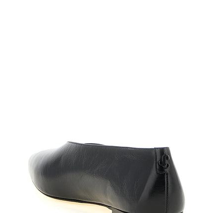 Jimmy Choo Black Leather Ballet Flats