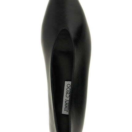 Jimmy Choo Black Leather Ballet Flats