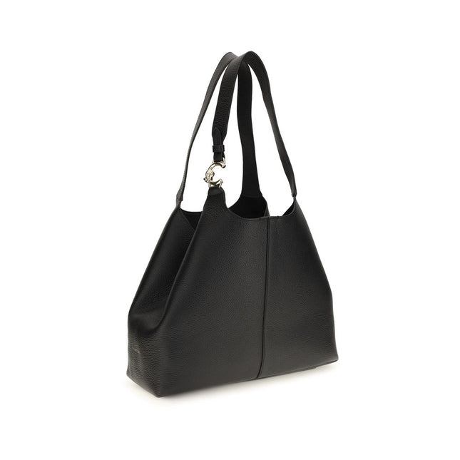 Coccinelle Black Calf Leather Bos Taurus Shoulder Bag