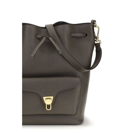 Coccinelle Brown Calf Leather Bos Taurus Backet Bag