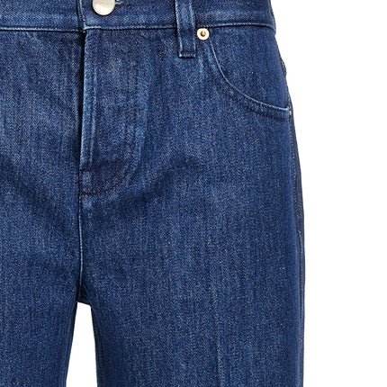 Gucci Blue Cotton Straight-Leg Jeans