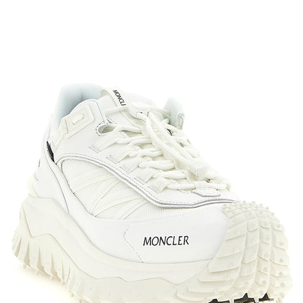 Moncler White Leather Athletic Sneakers