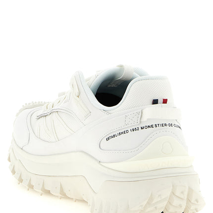 Moncler White Leather Athletic Sneakers