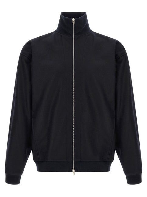 Jil Sander Blue Wool Full-Length Jacket Jil Sander