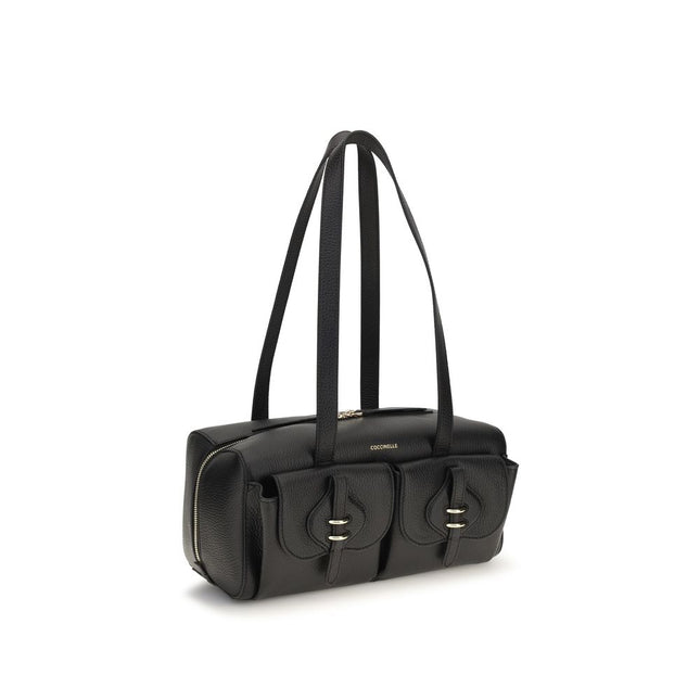 Coccinelle Black Calf Leather Bos Taurus Shoulder Bag