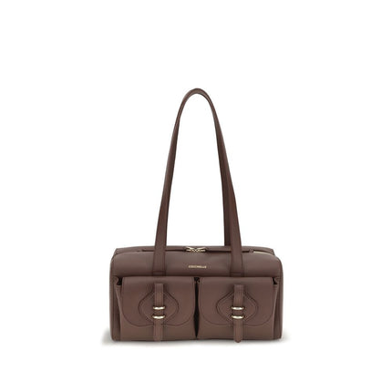 Coccinelle Brown Calf Leather Bos Taurus Shoulder Bag Coccinelle