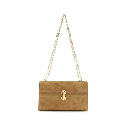 Savette Beige Calf Leather Bos Taurus Clutch Bag