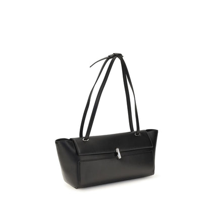 Savette Black Calf Leather Bos Taurus Shoulder Bag Savette