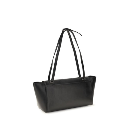 Savette Black Calf Leather Bos Taurus Shoulder Bag Savette