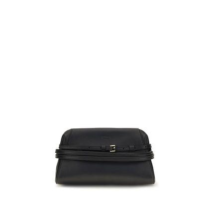 Moschino Black Goatskin Clutch Bag Moschino