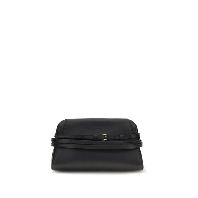 Moschino Black Goatskin Clutch Bag Moschino