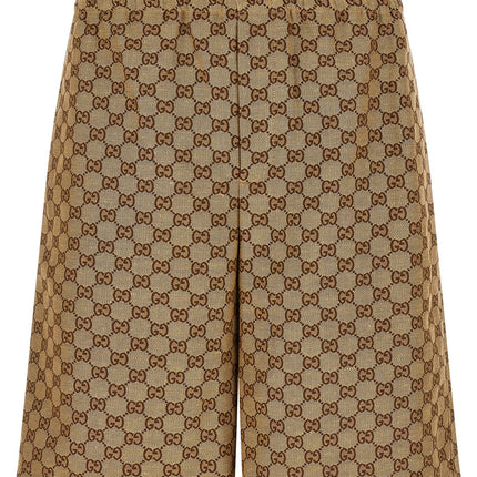 Gucci Beige Linen Bermuda Shorts