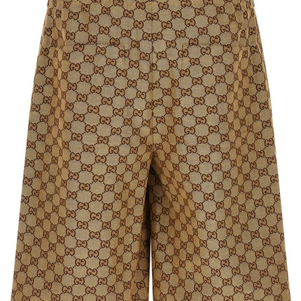 Gucci Beige Linen Bermuda Shorts Gucci