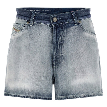 Diesel Blue Cotton Bermuda Shorts