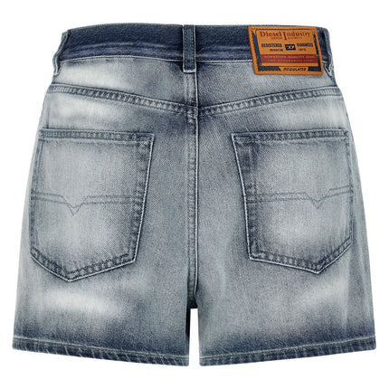 Diesel Blue Cotton Bermuda Shorts