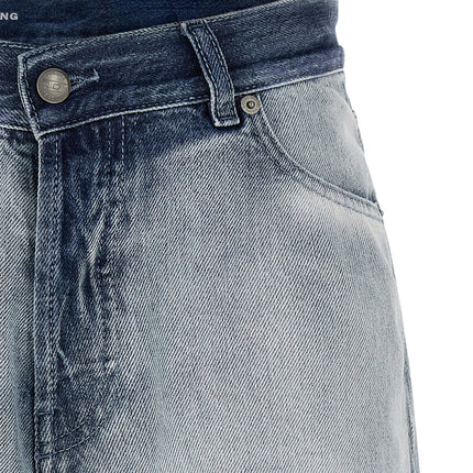 Diesel Blue Cotton Bermuda Shorts