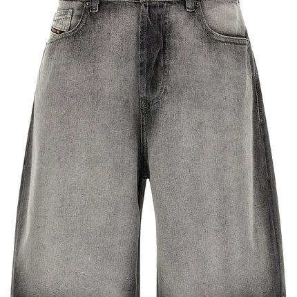 Diesel Gray Cotton Bermuda Shorts