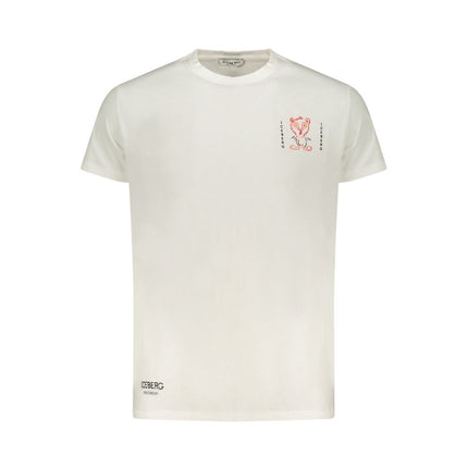 Iceberg Bianco Cotton Men T-Shirt