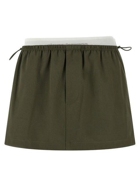 Alexander Wang Bicolor Cotton Long Skirt