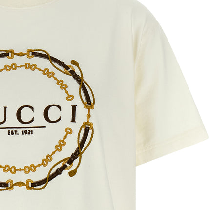 Gucci White Fabric T-Shirt