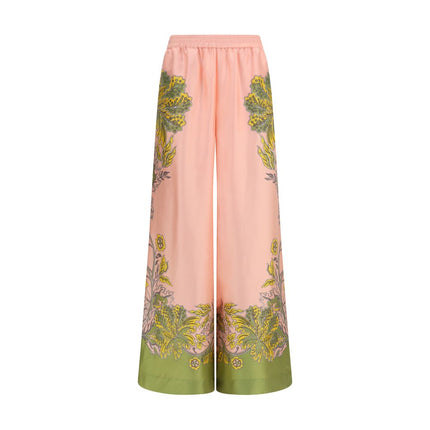La Double J Multicolor Silk Casual Pants La Double J