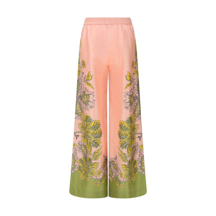 La Double J Multicolor Silk Casual Pants La Double J