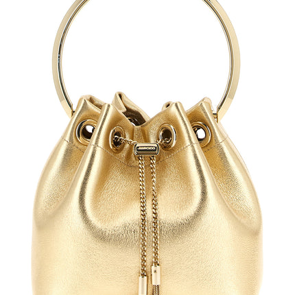 Jimmy Choo Gold Lamb Leather Handbag