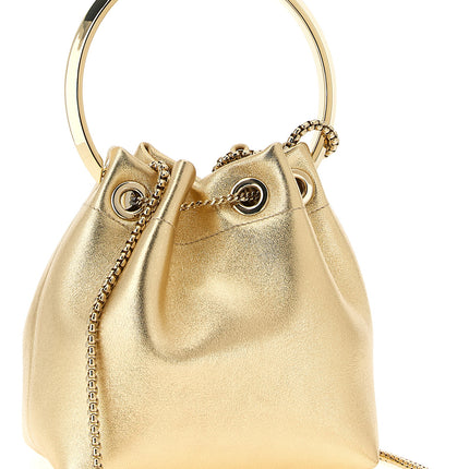 Jimmy Choo Gold Lamb Leather Handbag