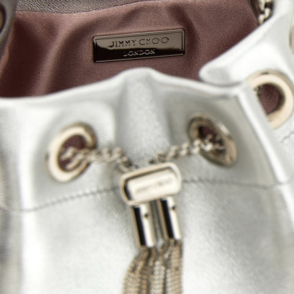 Jimmy Choo Silver Lamb Leather Handbag