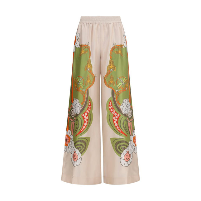 La Double J Multicolor Silk Casual Pants La Double J