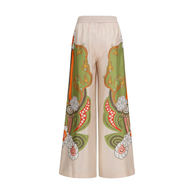 La Double J Multicolor Silk Casual Pants La Double J