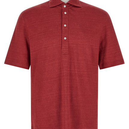 Brunello Cucinelli Multicolor Linen Polo Shirt Brunello Cucinelli