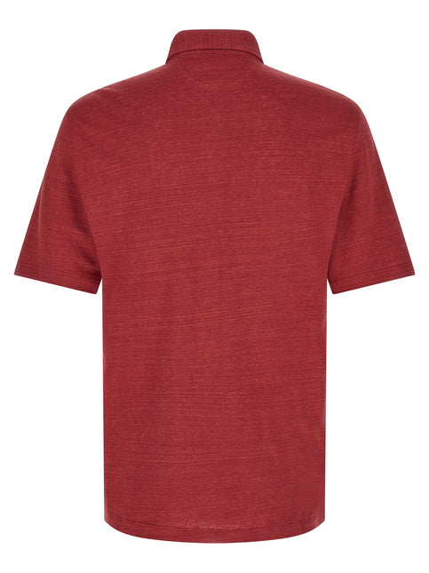 Brunello Cucinelli Multicolor Linen Polo Shirt Brunello Cucinelli