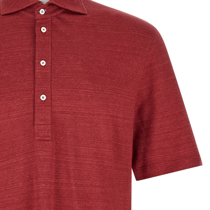 Brunello Cucinelli Multicolor Linen Polo Shirt Brunello Cucinelli