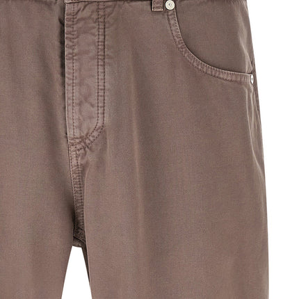 Brunello Cucinelli Brown Cotton Casual Pants