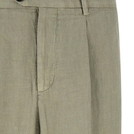 Brunello Cucinelli Bicolor Linen Casual Pants
