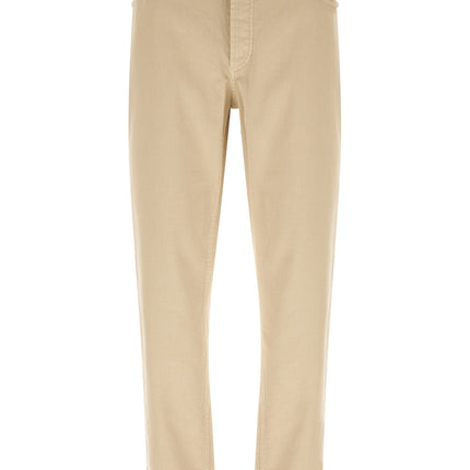 Brunello Cucinelli Beige Cotton Tapered Jeans