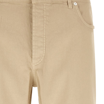 Brunello Cucinelli Beige Cotton Tapered Jeans
