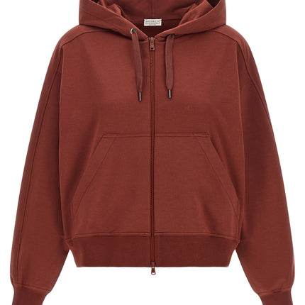Brunello Cucinelli Bordeaux Cotton Sweatshirt