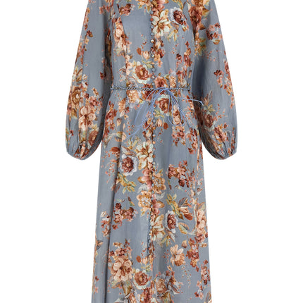 Zimmermann Blue Linen Long Dress