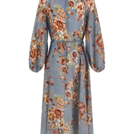Zimmermann Blue Linen Long Dress