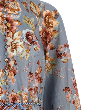 Zimmermann Blue Linen Long Dress