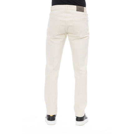 Peserico Bianco Cotton Men Pant
