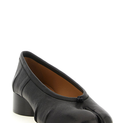 Maison Margiela Black Lamb Leather Mid Heel Pumps
