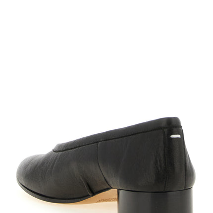 Maison Margiela Black Lamb Leather Mid Heel Pumps