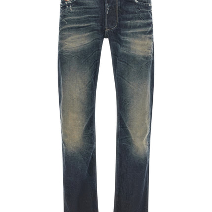 Diesel Blue Cotton Straight-Leg Jeans