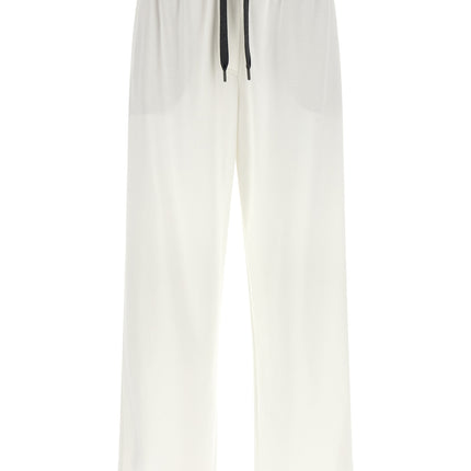 Brunello Cucinelli White Cotton Joggers (Workout Pants)