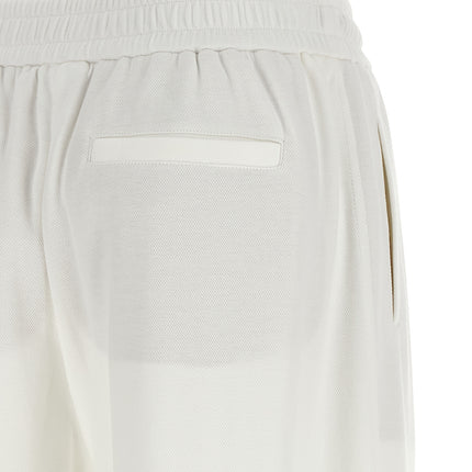 Brunello Cucinelli White Cotton Joggers (Workout Pants)