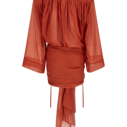 The Andamane Multicolor Cotton Short Dress