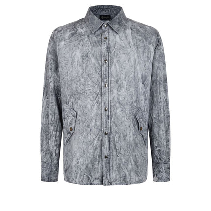 Mr&Mrs Italy Grey Viscose Men Shirt